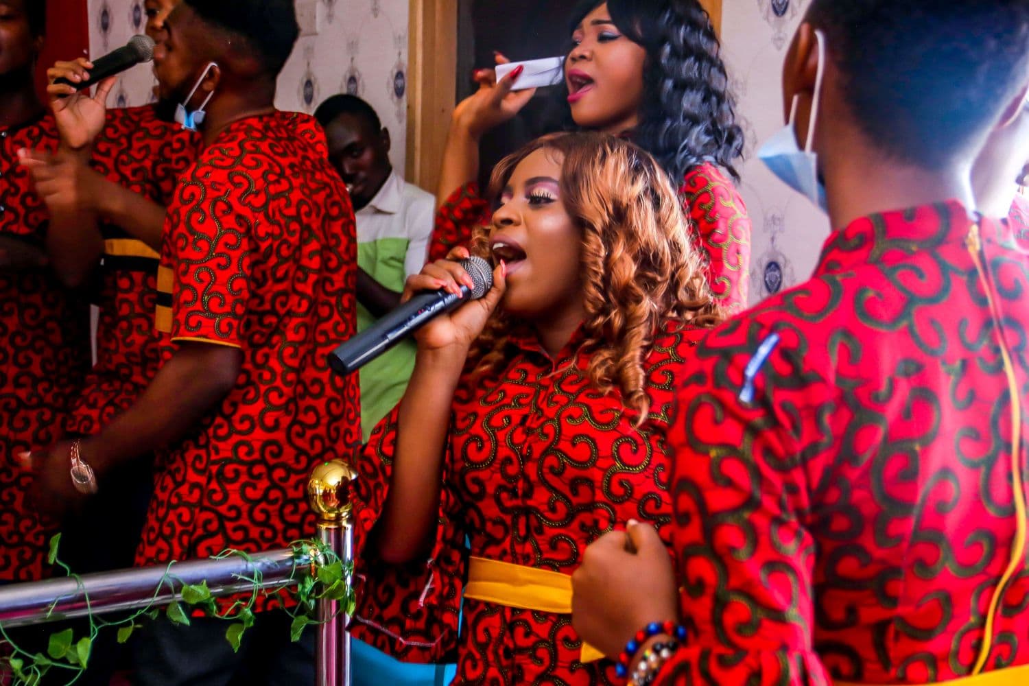 church choristers singing