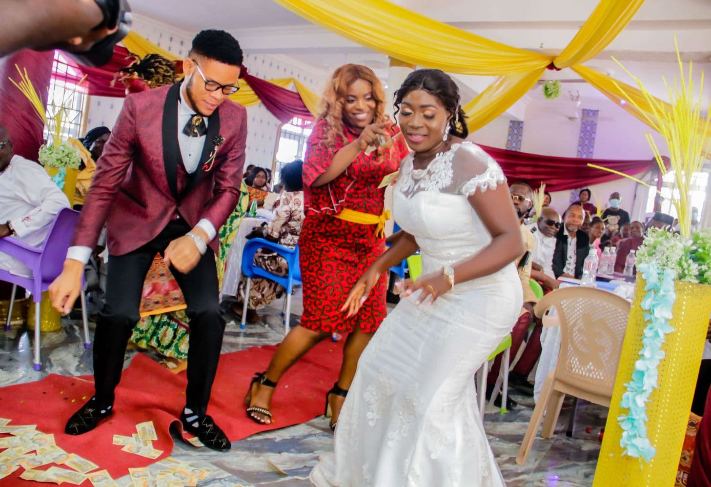 Showing off moves on the dancefloor